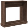 Cadre de cheminée chêne marron 100x30x87,5 cm bois d'ingénierie 