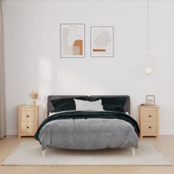 Tables de chevet 2 pcs 40x35x61,5 cm Bois de pin massif 