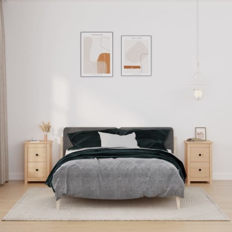 Tables de chevet 2 pcs 40x35x61,5 cm Bois de pin massif 
