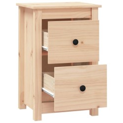 Tables de chevet 2 pcs 40x35x61,5 cm Bois de pin massif 