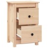 Tables de chevet 2 pcs 40x35x61,5 cm Bois de pin massif 