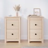 Tables de chevet 2 pcs 40x35x61,5 cm Bois de pin massif 