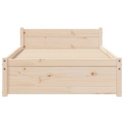 Cadre de lit sans matelas bois massif 100x200 cm 