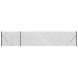 Clôture à mailles losangées avec bride anthracite 2,2x10 m 