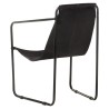 Fauteuil de relaxation noir cuir véritable 