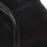 Fauteuil de relaxation noir cuir véritable 