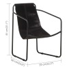 Fauteuil de relaxation noir cuir véritable 