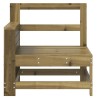 Canapé de jardin accoudoir avec table d'appoint pin imprégné 