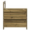 Canapé de jardin accoudoir avec table d'appoint pin imprégné 