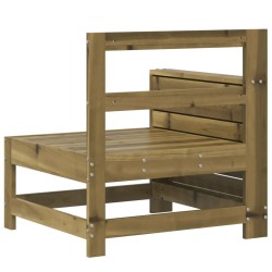 Canapé de jardin accoudoir avec table d'appoint pin imprégné 