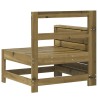 Canapé de jardin accoudoir avec table d'appoint pin imprégné 