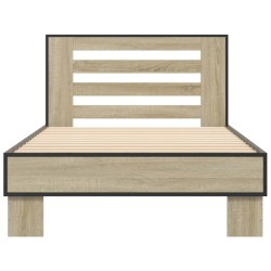 Cadre de lit sans matelas chêne sonoma 90x200 cm 