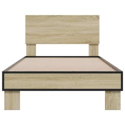 Cadre de lit sans matelas chêne sonoma 90x190 cm 