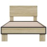 Cadre de lit sans matelas chêne sonoma 90x190 cm 