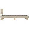 Cadre de lit sans matelas chêne sonoma 90x190 cm 