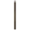 Pieds de table de bar en forme de U, 2 pièces, acier naturel, 60 x (110-111) cm 