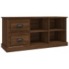 Meuble TV chêne marron 102x35,5x47,5 cm bois d'ingénierie 