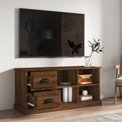 Meuble TV chêne marron 102x35,5x47,5 cm bois d'ingénierie 