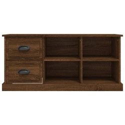 Meuble TV chêne marron 102x35,5x47,5 cm bois d'ingénierie 