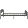 Cadre de lit sans matelas gris foncé bois pin massif 90x200cm 