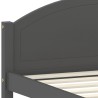 Cadre de lit sans matelas gris foncé bois pin massif 90x200cm 