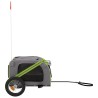 Remorque de vélo pour animaux de compagnie vert et gris 