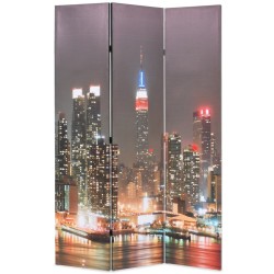 Cloison de séparation pliable 120x170 cm New York la nuit 