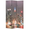 Cloison de séparation pliable 120x170 cm New York la nuit 
