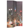 Cloison de séparation pliable 120x170 cm New York la nuit 