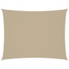 Voile de parasol tissu oxford rectangulaire 5x7 m beige 