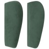 Tête de lit avec oreilles Vert foncé 163x23x78/88 cm Velours 