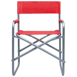 Chaises de metteur en scène lot de 2 Acier Rouge 