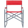 Chaises de metteur en scène lot de 2 Acier Rouge 