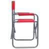 Chaises de metteur en scène lot de 2 Acier Rouge 