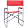 Chaises de metteur en scène lot de 2 Acier Rouge 