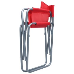 Chaises de metteur en scène lot de 2 Acier Rouge 