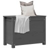 Boîte de rangement Gris 60x32x45,5 cm Bois massif de pin 