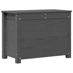 Boîte de rangement Gris 60x32x45,5 cm Bois massif de pin 