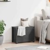 Boîte de rangement Gris 60x32x45,5 cm Bois massif de pin 