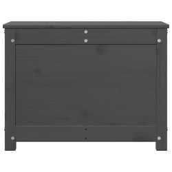 Boîte de rangement Gris 60x32x45,5 cm Bois massif de pin 