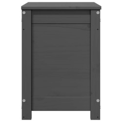 Boîte de rangement Gris 60x32x45,5 cm Bois massif de pin 