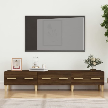 Meuble TV Chêne marron 150x34,5x30 cm Bois d'ingénierie 