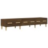 Meuble TV Chêne marron 150x34,5x30 cm Bois d'ingénierie 