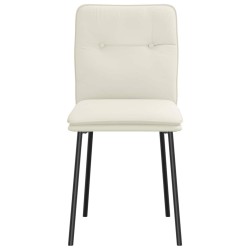 Chaises à manger lot de 2 Crème Velours 