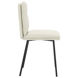 Chaises à manger lot de 2 Crème Velours 