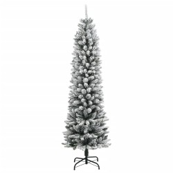 Sapin de Noël artificiel 150 LED et neige floquée 150 cm 