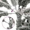 Sapin de Noël artificiel 150 LED et neige floquée 150 cm 