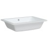 Évier de salle de bain blanc rectangulaire céramique 