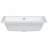 Évier de salle de bain blanc rectangulaire céramique 