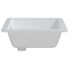 Évier de salle de bain blanc rectangulaire céramique 